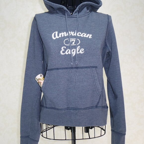 American Eagle Outfitters Dark Blue Hoodie - Picture 2 of 13